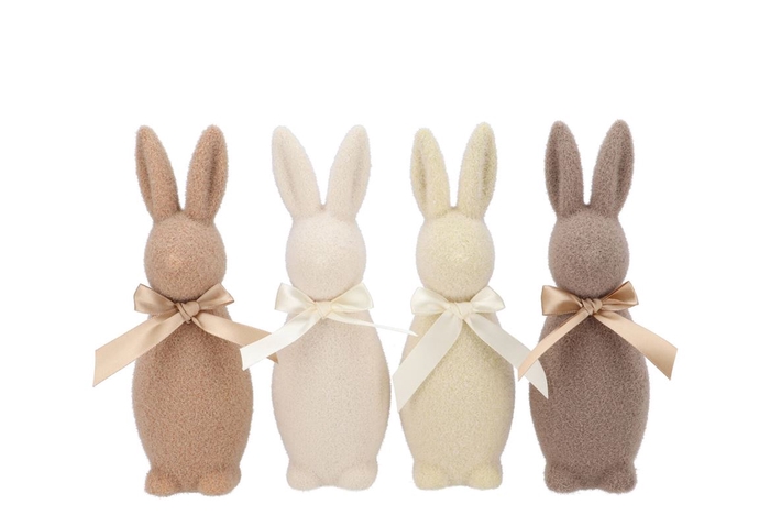 <h4>Easter Flock Natural Brown Bunny Mini Ass 7x7x20cm</h4>