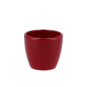 Ceramic Wine Red Shiny Pot 7cm