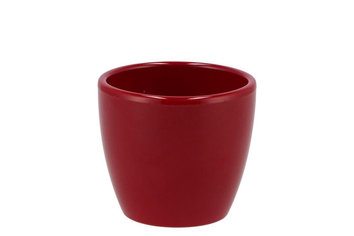 <h4>Ceramic Wine Red Shiny Pot 7cm</h4>