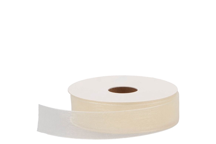 Ribbon Organza 70 Ivory 50mx25mm