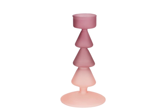 <h4>Nova Sweets Pink Candle Holder Tricolor 9x9x17cm</h4>