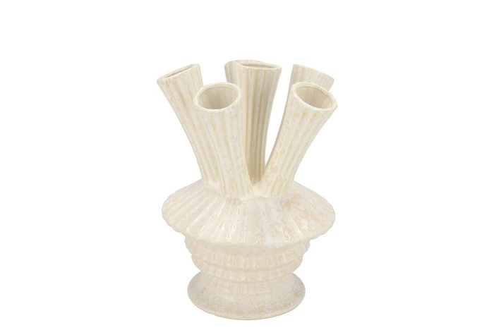 <h4>Maysa Offwhite Vase Tubes 16x16x23cm</h4>
