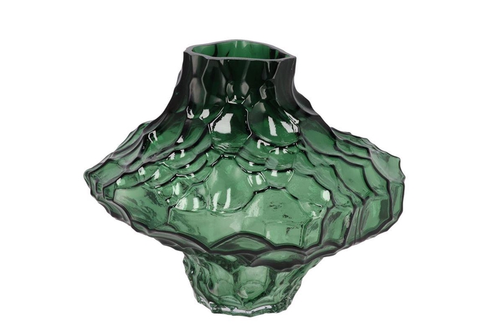 Filou Green Vase Structure 25x20cm