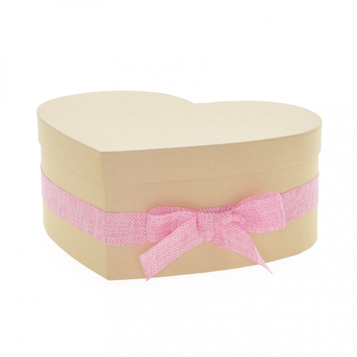 Bruiloft Hatbox hart+strik 20*25*10cm