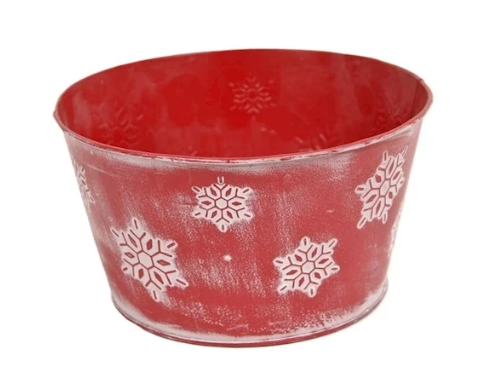<h4>Xmas Zinc Round Red Snowflake Ø20 H11</h4>