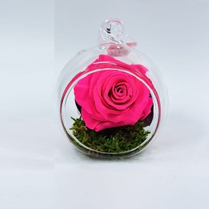 Glasbal 8cm fuchsia