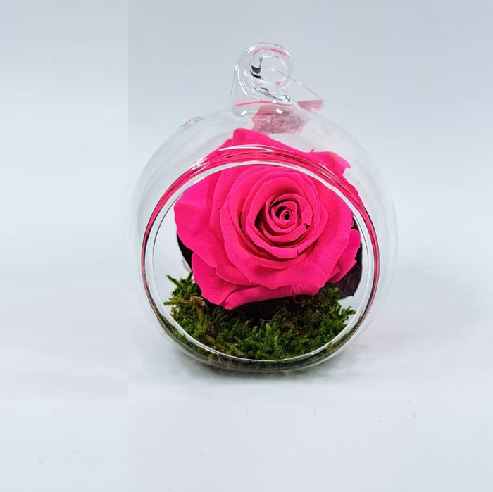 Glasbal 8cm fuchsia