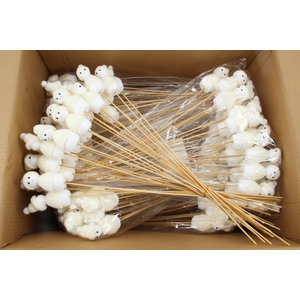 Stick Snowman 10cm White