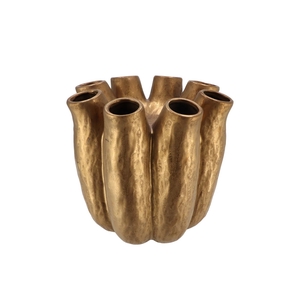 Luna Gold Tube Vase 24x24cm