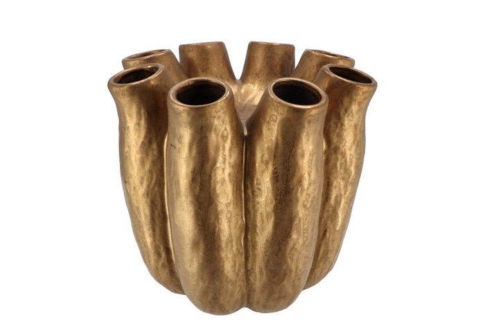 <h4>Luna Gold Tube Vase 24x24cm Nm</h4>