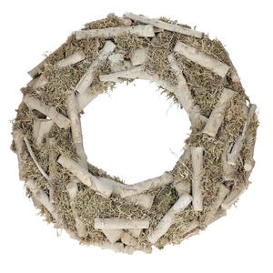 Wreath d45cm Milka Birch