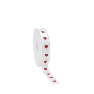 Love Ribbon satin heart 15mm 25m