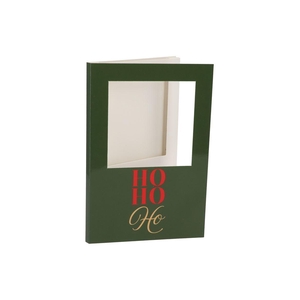 Gift Tile Card Ho Ho Ho Green 21x14x1cm