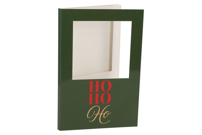 <h4>Gift Tile Card Ho Ho Ho Green 21x14x1cm</h4>