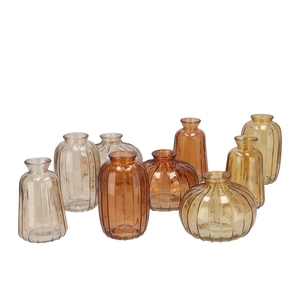 Dayah Warm Sand Mix Glass Bottle Set 3 7x11cm