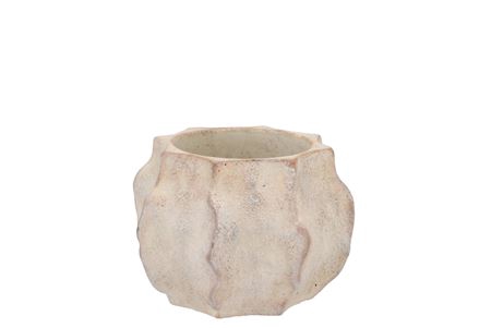 <h4>Alaska Wavy Sand Pot With Neck 18x18x13cm</h4>