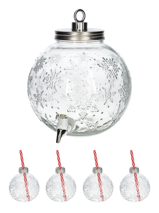 <h4>DF11-666564500 - Set/5 Christmas ball dispenser d23.5/28xh27 clear</h4>