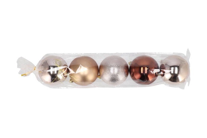 Deco Unbreakable Amber Ball S/5 80mm Nm