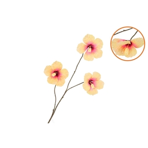 Silk Hibiscus Champagne Pink 85cm