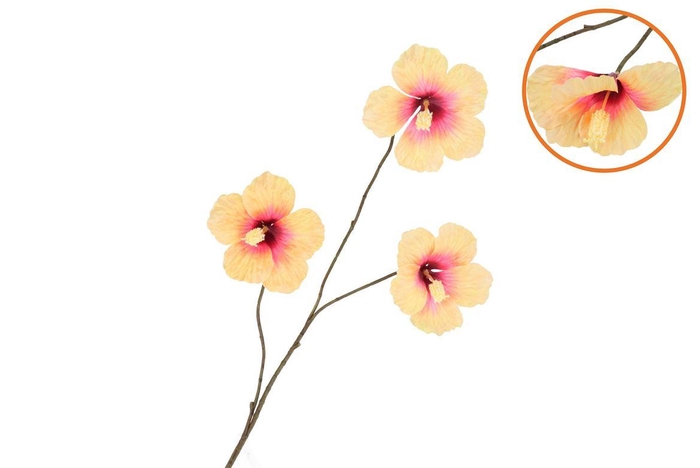 <h4>Silk Hibiscus Champagne Pink 85cm</h4>