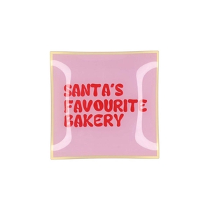 Plate Square Santas Favourite 18x18x2cm