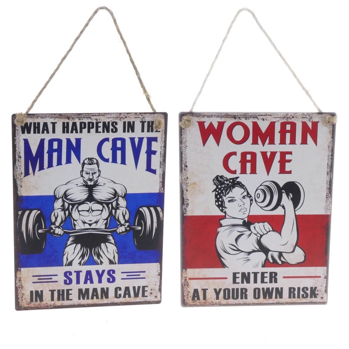 <h4>Wall Hanger Mtl Man/Womancave</h4>