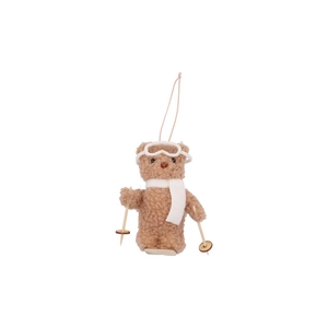 Loulou Brown Bear On Ski 6x10x11cm