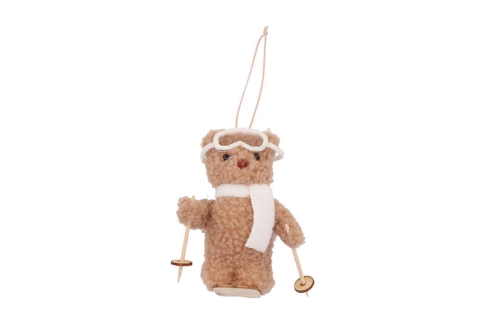 <h4>Loulou Brown Bear On Ski 6x10x11cm</h4>