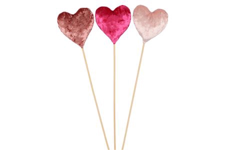 <h4>Love Stick Heart Velvet Pink Ass P/1 50x9cm</h4>