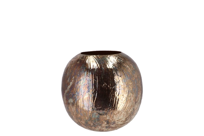 <h4>Noah Majestic Gold Vase Flower Ball Iron 8x8x8cm</h4>