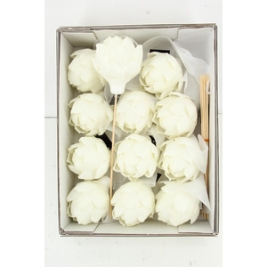 Wax Artichoke Ø8x10cm Cream