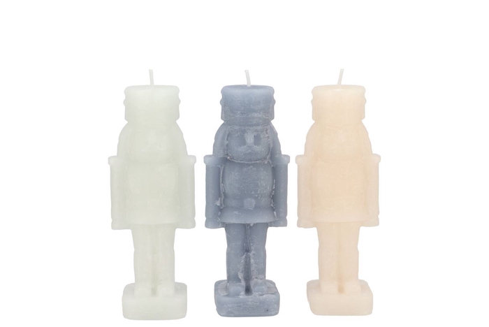 <h4>Candle Frosty Nutcracker Grey Mix 4x4x12cm</h4>