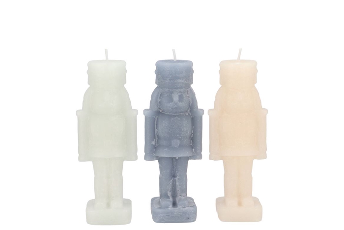 <h4>Frosty Nutcracker Grey Mix Candle 4x4x12cm</h4>