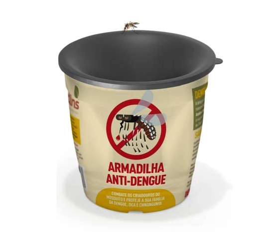 ARMADILHA PARA MOSQUITO DA DENGUE MEDIO TRANSPARENTE