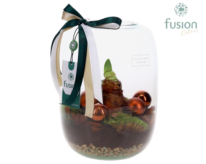 <h4>Green Bottle Isabella Large met Kerst Arrangement</h4>