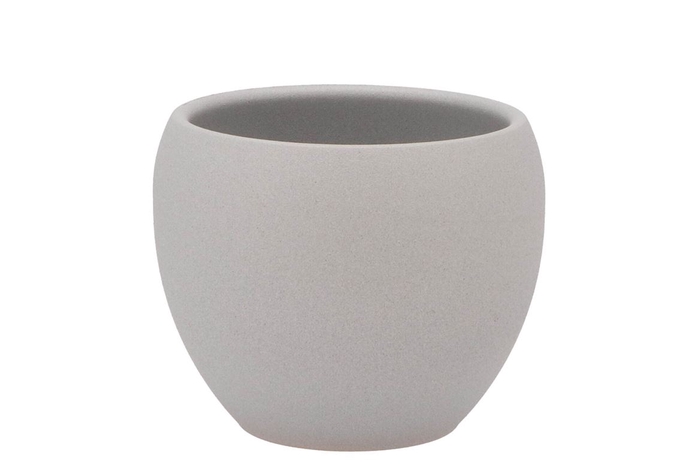 <h4>Vinci Matt Grey Flower Pot 14x11cm</h4>