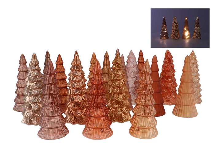 <h4>Twinkle Warm Sand Mix Glass Tree Lights Ass 9x22cm Nm</h4>