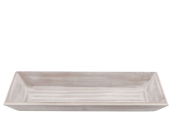 Wood Antique Tray Grey 40x20x4cm