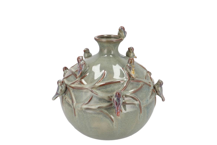 <h4>Bird Vase Tube Moss 18x18x18cm</h4>