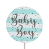 Bijsteker Baby Boy hout Ø8cm +50cm stok