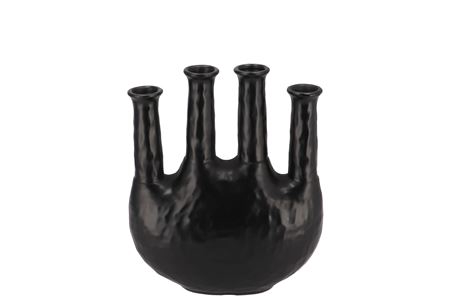 <h4>Inga Jahra Black Vase Oval Tube 23x10x27cm Nm</h4>
