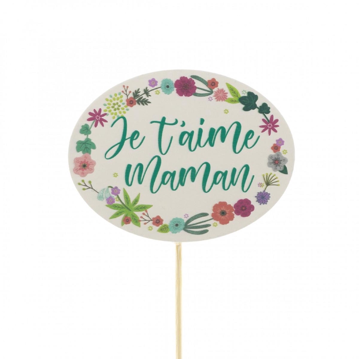 <h4>Bijsteker 50cm je taime maman 6.5cm</h4>