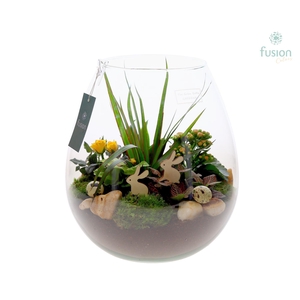 Green Bottle Abby XLarge Pasen met arrangement