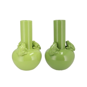 Frog Fresh Green Vase Tube 23x23x34cm Nm