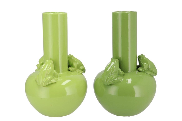 <h4>Frog Fresh Green Vase Tube 23x23x34cm Nm</h4>