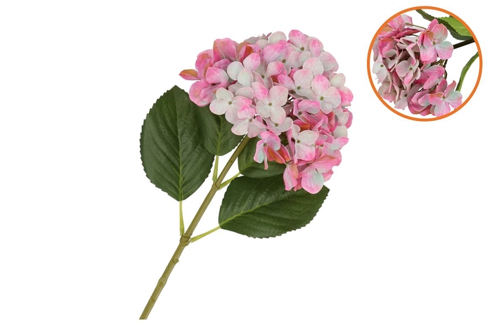 Silk Hydrangea Dark Pink 23x64cm Nm