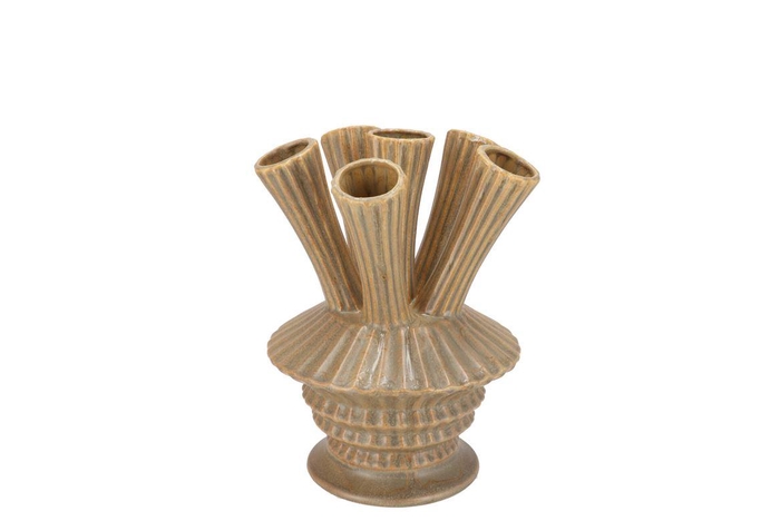 <h4>Maysa Green Vase Tubes 13x13x19cm</h4>