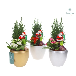 Keramiek pot met arrangement