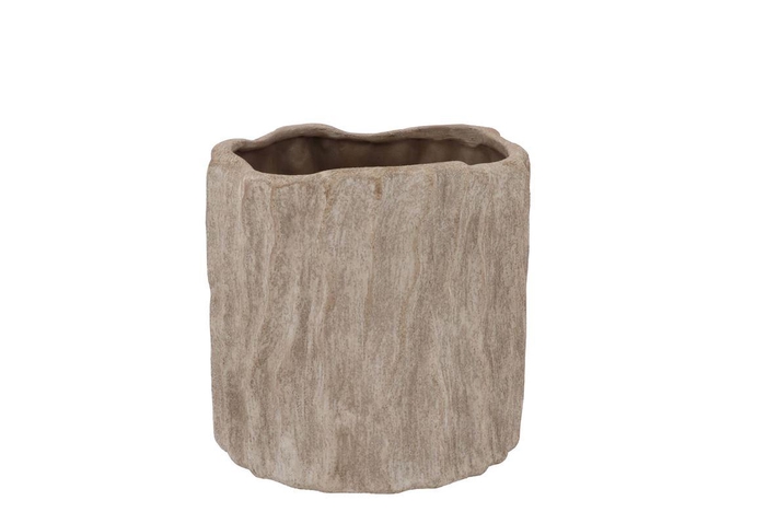 Porto Antique Grey Pot Structure 14x14x12cm Nm