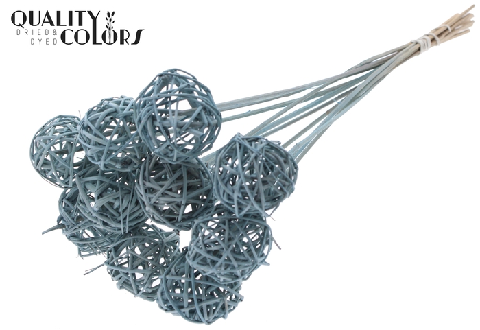 Bruce Ball 5cm on stem Frosted Light Blue